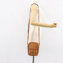 MCM Logogram Vicetos Shoulder Bag PVC Leather Brown Gold Auth BA7515-22