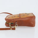 MCM Logogram Vicetos Shoulder Bag PVC Leather Brown Gold Auth BA7515-4