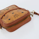 MCM Logogram Vicetos Shoulder Bag PVC Leather Brown Gold Auth BA7515-6