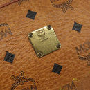 MCM Logogram Vicetos Clutch Bag PVC Leather Brown Gold Auth BA7516-13
