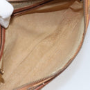 MCM Logogram Vicetos Clutch Bag PVC Leather Brown Gold Auth BA7516-16