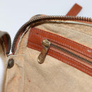 MCM Logogram Vicetos Clutch Bag PVC Leather Brown Gold Auth BA7516-19