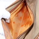 MCM Logogram Vicetos Clutch Bag PVC Leather Brown Gold Auth BA7516-20