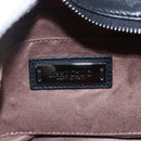 Jimmy Choo Studs Hand Bag Leather 2way Black Silver Auth BA7517-18