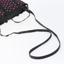 Jimmy Choo Studs Hand Bag Leather 2way Black Silver Auth BA7517-9