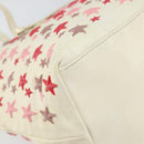 Jimmy Choo Studs Tote Bag Leather White Gold Auth BA7518-14