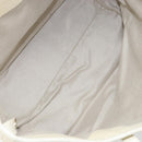 Jimmy Choo Studs Tote Bag Leather White Gold Auth BA7518-11