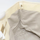 Jimmy Choo Studs Tote Bag Leather White Gold Auth BA7518-18