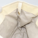 Jimmy Choo Studs Tote Bag Leather White Gold Auth BA7518-19