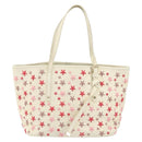 Jimmy Choo Studs Tote Bag Leather White Gold Auth BA7518-13