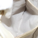 Jimmy Choo Studs Tote Bag Leather White Gold Auth BA7518-12