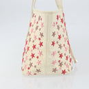 Jimmy Choo Studs Tote Bag Leather White Gold Auth BA7518-3