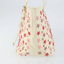 Jimmy Choo Studs Tote Bag Leather White Gold Auth BA7518-4