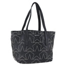 Jimmy Choo Studs Tote Bag Leather Black Silver Auth BA7519-1