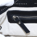 Jimmy Choo Studs Tote Bag Leather Black Silver Auth BA7519-16