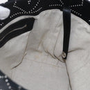 Jimmy Choo Studs Tote Bag Leather Black Silver Auth BA7519-18