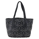 Jimmy Choo Studs Tote Bag Leather Black Silver Auth BA7519-2
