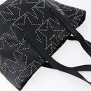 Jimmy Choo Studs Tote Bag Leather Black Silver Auth BA7519-6