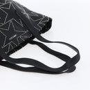 Jimmy Choo Studs Tote Bag Leather Black Silver Auth BA7519-7
