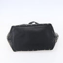 Jimmy Choo Studs Tote Bag Leather Black Silver Auth BA7519-9