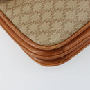 CELINE Macadam Canvas Shoulder Bag PVC Leather Beige Gold Auth BA7520-15