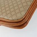 CELINE Macadam Canvas Shoulder Bag PVC Leather Beige Gold Auth BA7520-17