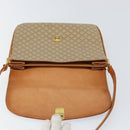 CELINE Macadam Canvas Shoulder Bag PVC Leather Beige Gold Auth BA7520-10