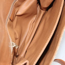 CELINE Macadam Canvas Shoulder Bag PVC Leather Beige Gold Auth BA7520-11