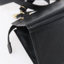 Gianni Versace Shoulder Bag Leather Black Gold Auth BA7521-16