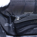 Gianni Versace Shoulder Bag Leather Black Gold Auth BA7521-17