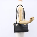 Gianni Versace Shoulder Bag Leather Black Gold Auth BA7521-20