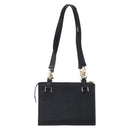 Gianni Versace Shoulder Bag Leather Black Gold Auth BA7521-2