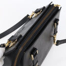 Gianni Versace Shoulder Bag Leather Black Gold Auth BA7521-6