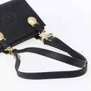 Gianni Versace Shoulder Bag Leather Black Gold Auth BA7521-7