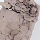 VALENTINO Hand Bag Leather Purple Silver Auth BA7522-10