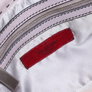 VALENTINO Hand Bag Leather Purple Silver Auth BA7522-17