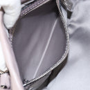 VALENTINO Hand Bag Leather Purple Silver Auth BA7522-21