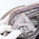 VALENTINO Hand Bag Leather Purple Silver Auth BA7522-12