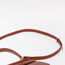 VALENTINO Hand Bag Leather 2way Brown Gold Auth BA7523-14