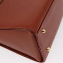 VALENTINO Hand Bag Leather 2way Brown Gold Auth BA7523-16