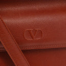 VALENTINO Hand Bag Leather 2way Brown Gold Auth BA7523-20