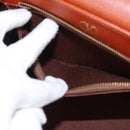 VALENTINO Hand Bag Leather 2way Brown Gold Auth BA7523-25