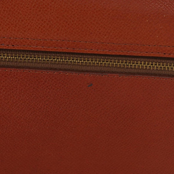 VALENTINO Hand Bag Leather 2way Brown Gold Auth BA7523