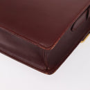 CARTIER Must Line Shoulder Bag Leather Bordeaux Gold Auth BA7524-17