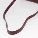 CARTIER Must Line Shoulder Bag Leather Bordeaux Gold Auth BA7524-7