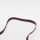 CARTIER Must Line Shoulder Bag Leather Bordeaux Gold Auth BA7524-14