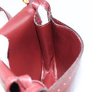 CARTIER Must Line Shoulder Bag Leather Bordeaux Gold Auth BA7526-17