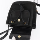 Salvatore Ferragamo Vala Backpack Leather Black Gold Auth BA7527-10