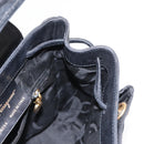 Salvatore Ferragamo Vala Backpack Leather Black Gold Auth BA7527-21