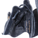 Salvatore Ferragamo Vala Backpack Leather Black Gold Auth BA7527-22